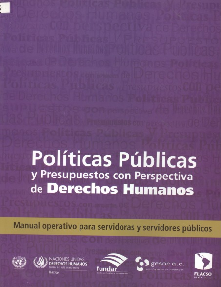 Políticas públicas y presupuestos con perspectiva de derechos humanos