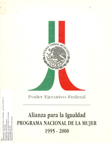 Alianza para la igualdad. Programa nacional de la mujer 1995-2000